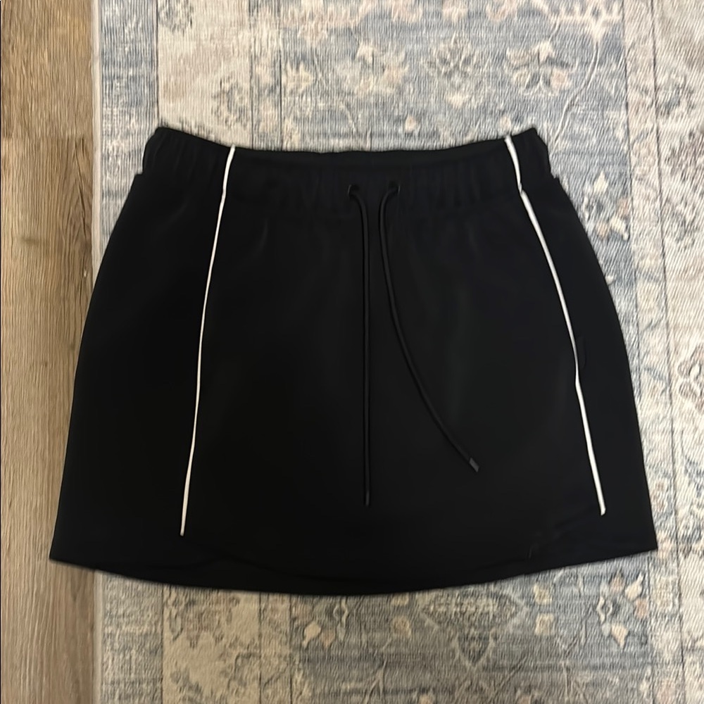 Black Skirt with White Accents